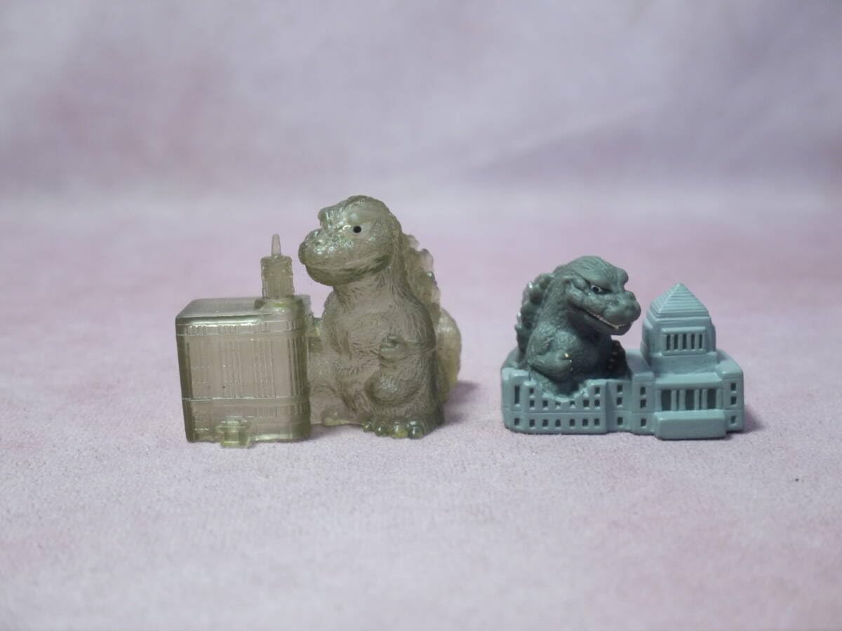 ゴジラ 指人形 ジオラマ風＆バトル情景 レア 15個まとめ売り怪獣